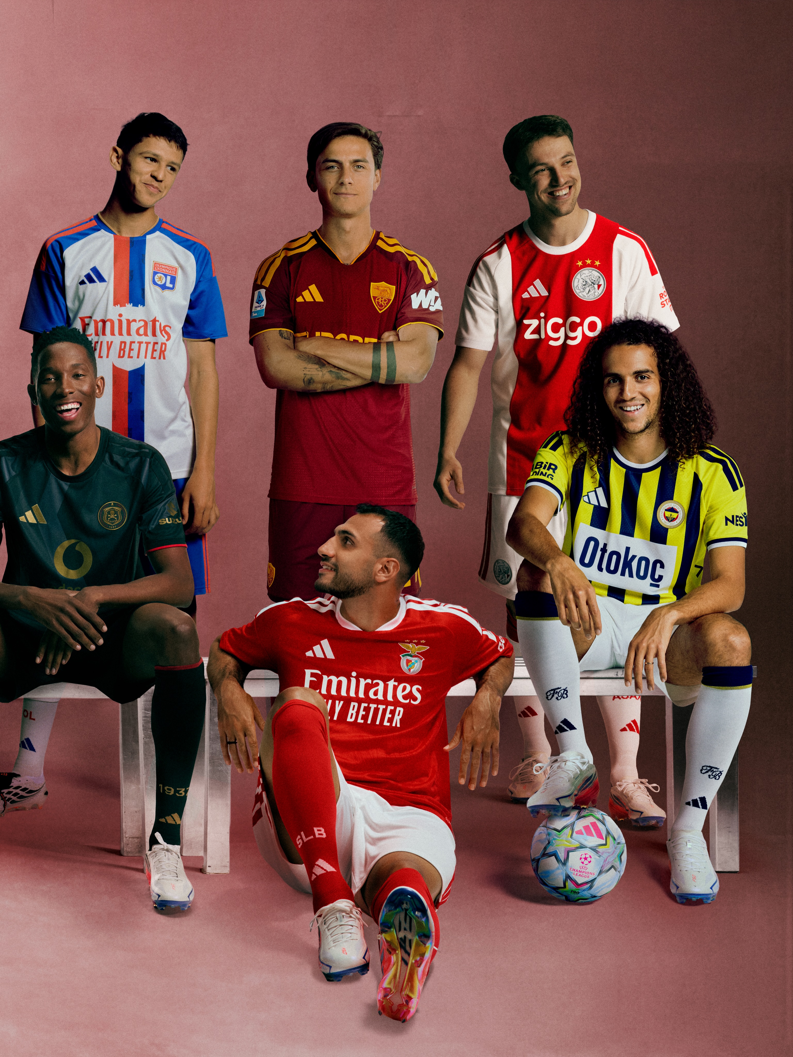 Maillots européens et sud-africains
